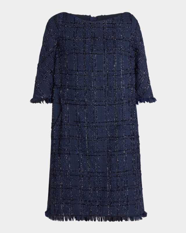 Linton Metallic Tweed Shift Dress